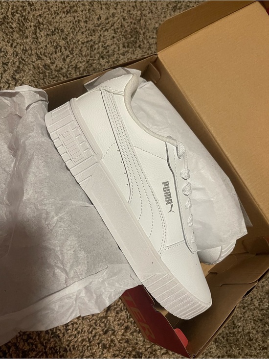 Puma Shoes - Puma Womens All-White Platform Sneakers